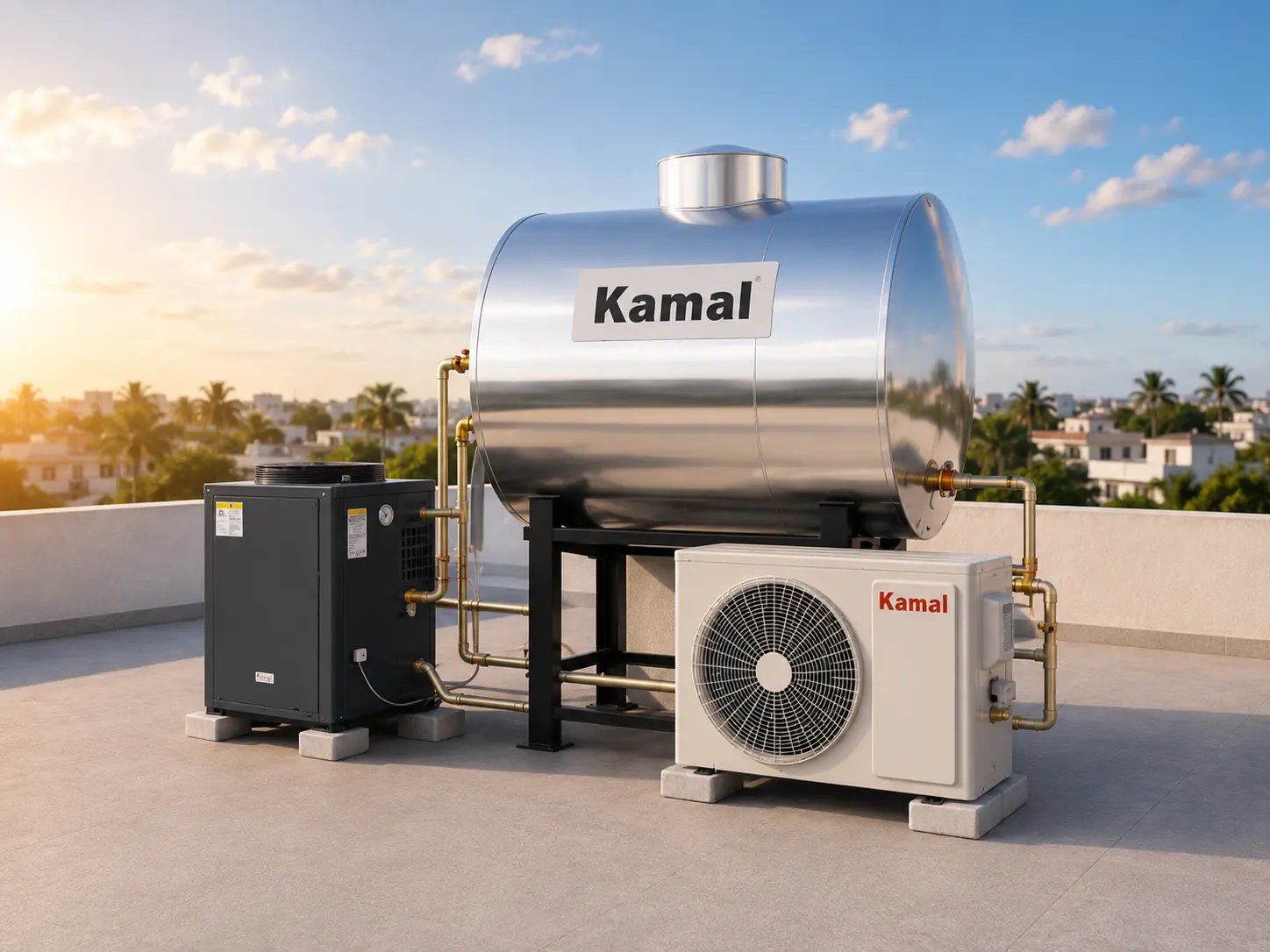 Heat Pump with Storage Tank in Karimnagar — Kamal Solar